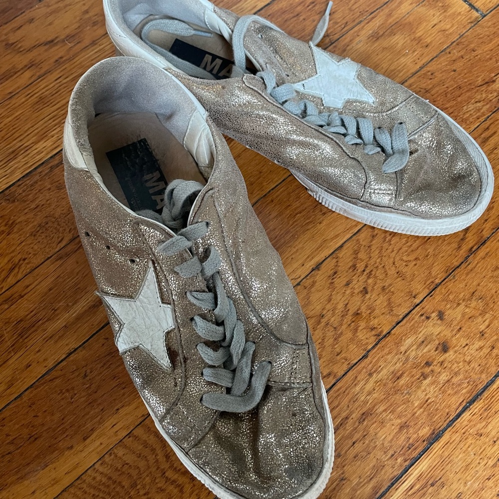 Golden goose sparkly gold